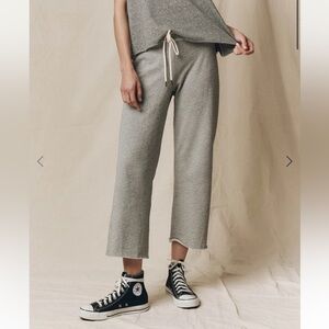 THE GREAT. Wide leg cropped sweatpant size 2